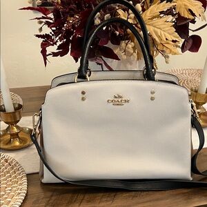 Coach Black and Cream Satchel